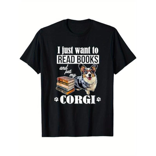 Blue Merle Corgi T-Shirt, 100% Cotton, Halloween Thanksgiving Christmas Gift for Men Women Family Friends, S-XXXL, Black made in usa