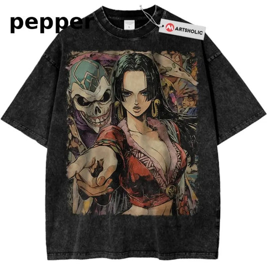 Boa Hancock Vintage Graphic T-Shirt, One Piece Shirt, Anime Shirt, Vintage Tee Menswear Top Jujutsu Kaisen T-Shirt, boyfriend gifts, tiktok shop store