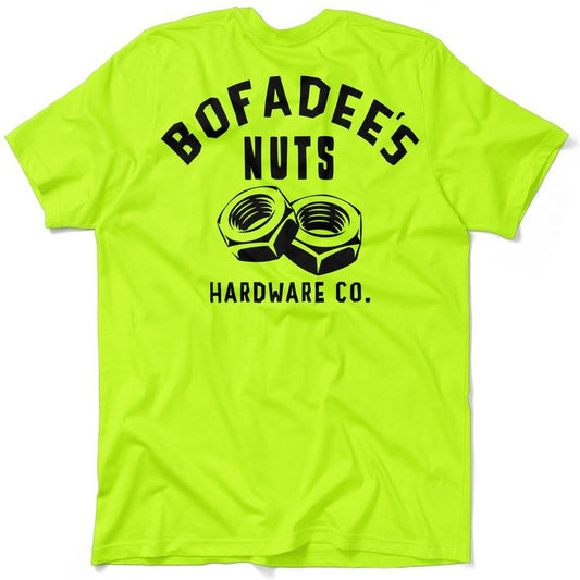Bofadee's - Hi Visibility Safety Yellow Work T-Shirt Jersey Menswear For Blue Collar Workers | Funny, Sarcastic | Graphic Tees Apparel