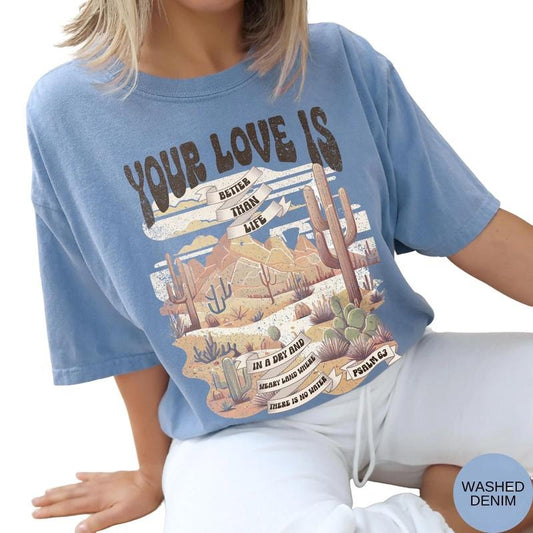 Boho Christian Shirt, Christian Bible Verse Shirt, Trendy Christians Tees, Jesus Apparel Faith Based Shirt, Psalm 63 Shirt, Unisex T-Shirt, Short Sleeve Tee Shirt, Gifts For Women, Gifts For Birthday