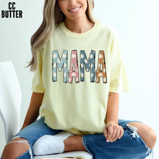 Boho Mama Shirt, Mama Daisy Print Shirt, Blessed Mama Shirt, Mother's Day Gift, Mom Shirt, Cute Floral Mama Tee, Floral Mama, Unisex T-Shirt, Unique Gifts For Mom, Gifts For Birthday Fit Top