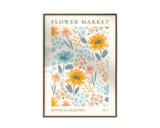 Boho Wild Flower Wall Art, Flower Market Poster, Living Room Print, Bedroom Wall DÉCor, Modern Abstract Floral Art Prints, Gifts For Sister Teen Girl Wall Art Decor, Poster Prints No Frame, Dorm Room Decor, Large Wall Art, Gifts For Birthday