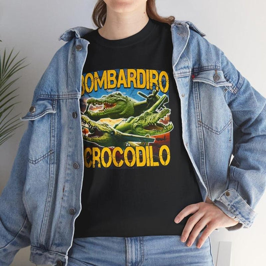 Bombardiro Crocodilo Crocodile Plane Unisex Tee, Italian Brainrot Meme Shirt, Trallalero trallallà, Gen Z & Gen Alpha T-Shirt