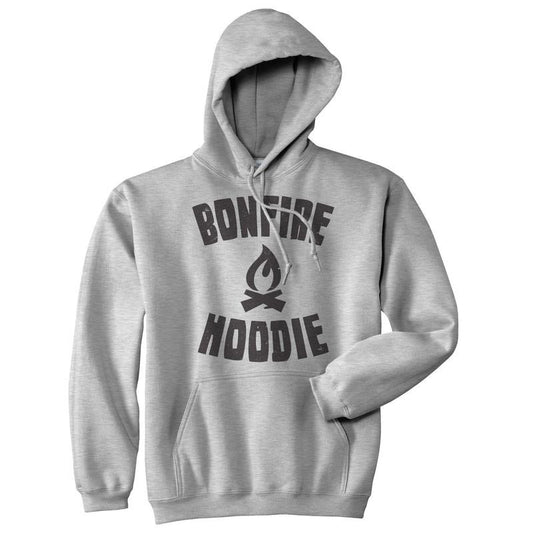 Bonfire Hoodie Funny Camping Outdoor Summer Vacation Unisex Sweater Hoodie Funny Hoodies Funny Camping Pullover Novelty Sweatshirt Light Grey