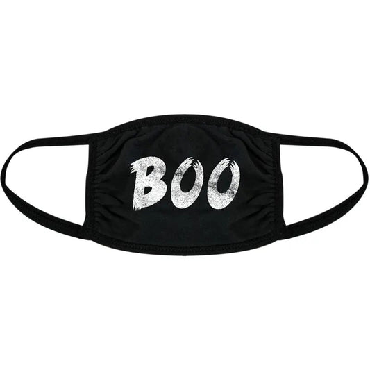 Boo Face Mask Funny Halloween Ghost Graphic Nose And Mouth Covering Funny Masks for Adults Halloween  Novelty Masks for Adults Black