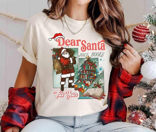 Bookish Christmas Sweatshirt, Holiday Book Lover Sweatshirt, Santa Reader Holiday Hoodie, Gift For Book Lover, Vintage Santa  T-shirt, sweater and Hoodie