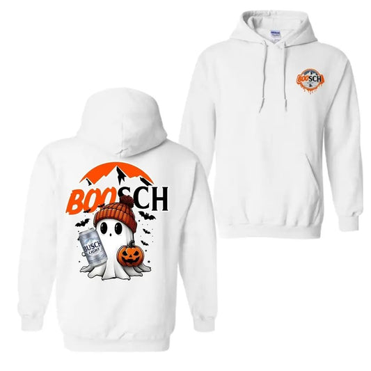 Boosch Light Cute Boo Ghost Halloween 2 Sided Unisex T-shirt Hoodie for Men and Women Menswear Stylish Menswear Stylish Menswear Stylish