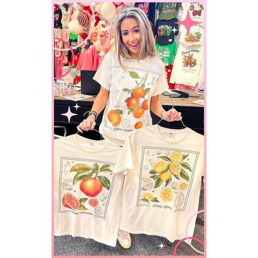 Botanical Fruit Graphic T-Shirt