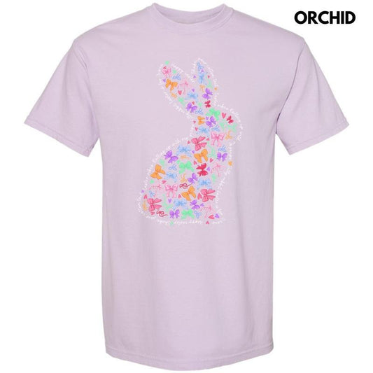 Bow Filled Bunny Comfort Colors T-Shirt 'NLB'