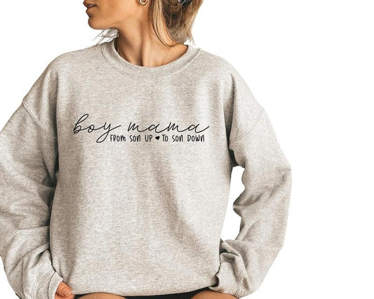 Boy Mama From Son Up To Son Down Sweatshirt, Mothers Day Shirt, Mom Life Shirt, Boy Mama Shirt, Mommy Shirt, Gift For Mom, Unisex Sweatshirt, Gifts For Mom Mother From Son Kids, Long Sleeve Crewneck Tee, Mom Gifts Sweater, Gifts For Birthday