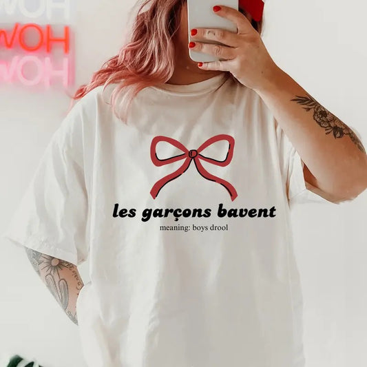 Boys Drool Bow Shirt ~ Unisex Apparel Relaxed Fit Printed In The USA Clothing Womenswear Casual Comfort Cotton Top Athletic Boho Chic