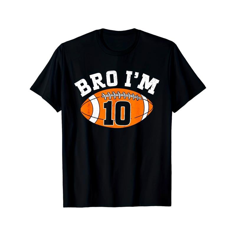 Bro Football Theme Football T-Shirt, NO.10, Men's T-Shirt made in usa