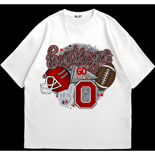 Buckeyes Ohio State Shirt T-Shirt Cotton Comfort Perfect Everyday Tee HipHop Graphic