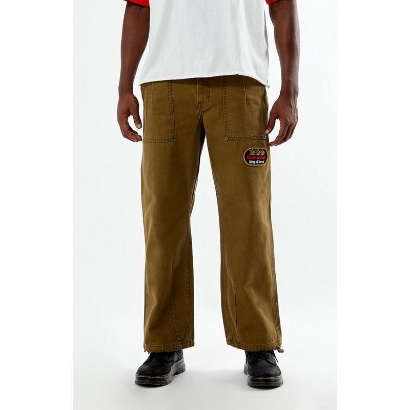 Budweiser Men's By PacSun Tony Army Wide Leg Pants
