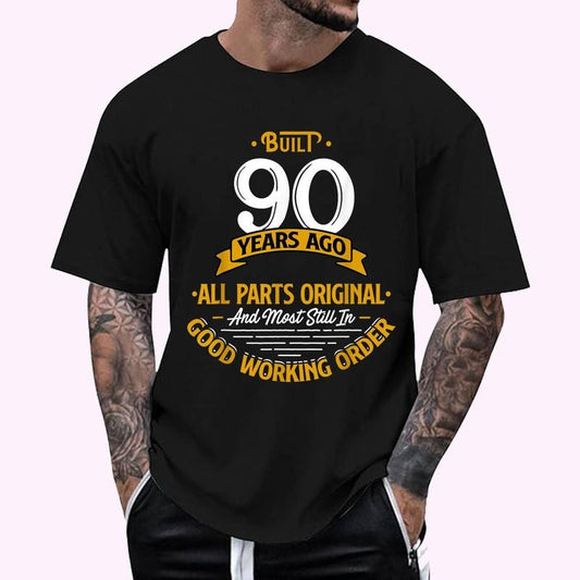 Built 90 Years Ago - Funny 90th Birthday Gift T-Shirt , Unisex Cotton 100%, Top Menswear