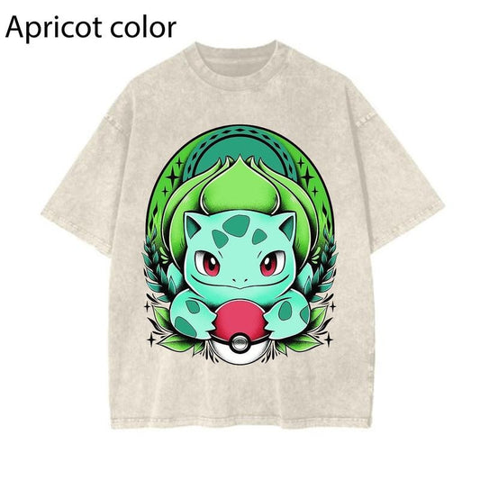 Bulbasaur Fushigidane Pokemon Graphic T-Shirt, Pokemon T-Shirt, PKM Shirt, Anime Funny Shirt, Vintage Tee Streetwear Shortsleeve Printed Womenswear