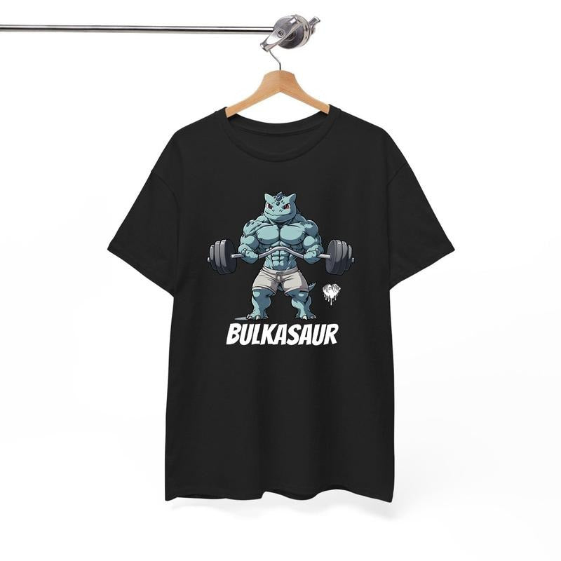 Bulkasaur Vintage Tee, Sweatshirt, Hoodie, Bulbasaur T-Shirt, Pokemon Tee, Anime Shirt, Animation Graphic Tees, Gym Shirt, Gift For Men Women Cotton Fabric