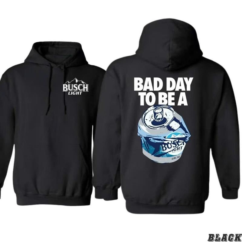 Busch Light Dark Heather Hoodie - Unisex Hoodie, Cozy Rustic Style for Beer Lovers, Perfect for Country Girls & Casual Hoodie, Bad Day to Be a Graphic Sweatshirt Vibes