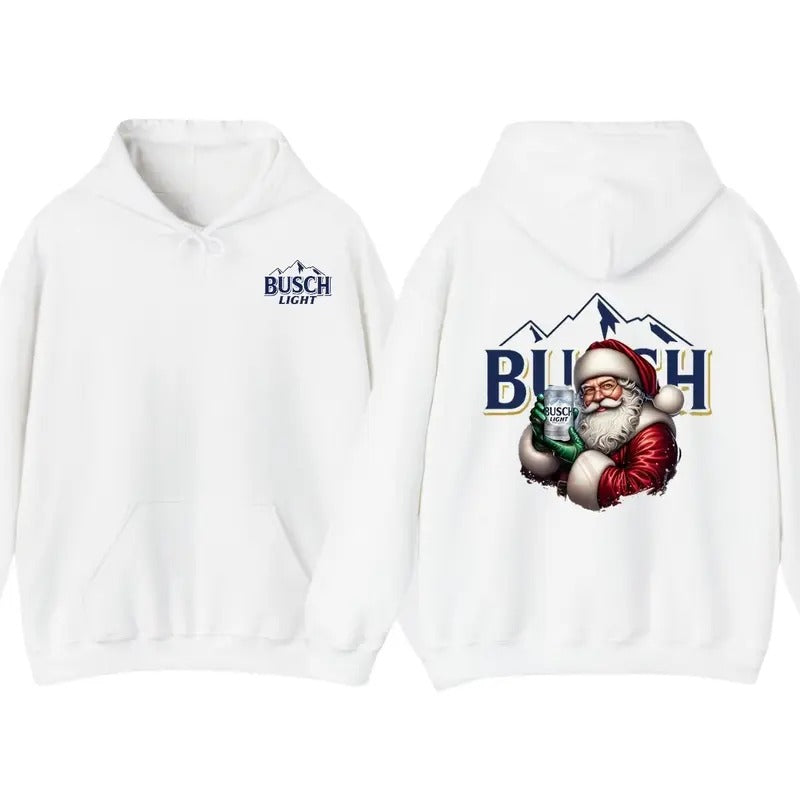 Busch Light Santa Claus Hoodie, T-Shirt, Christmas Busch Light Hoodie T-Shirt, Busch Light Merry Christmas Shirt