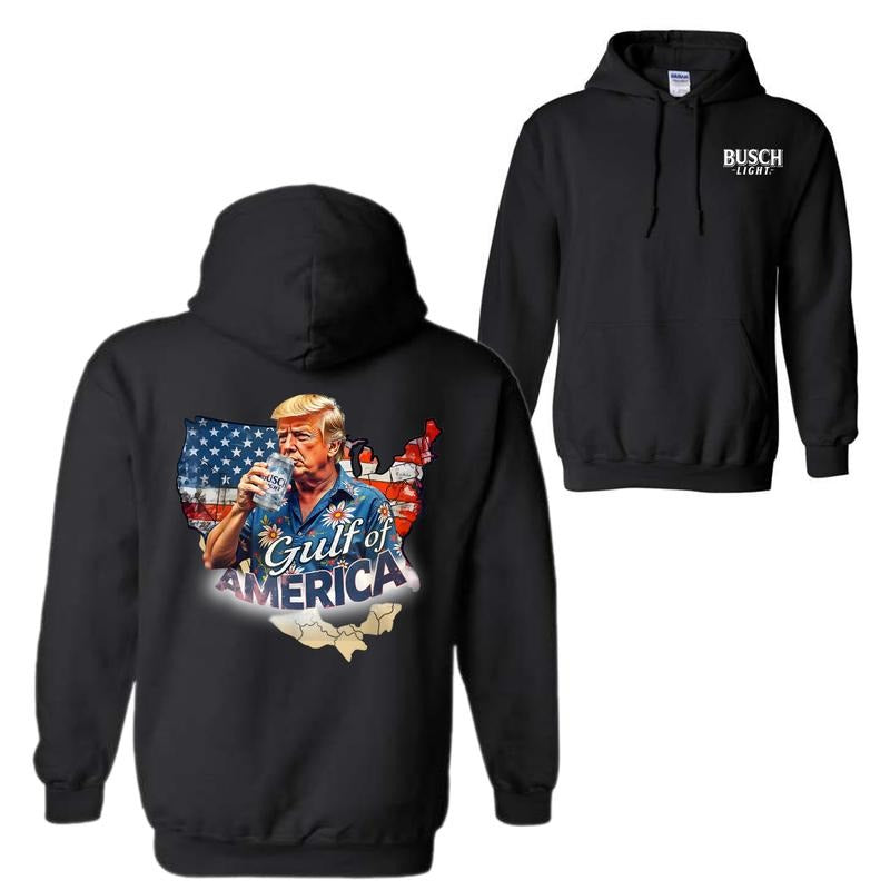 Busch Light Trump Gulf of America Hoodie Sweatshirt T-Shirt, Gulf of America Trump Hoodie, Gulf of America Unisex Patriot Tee