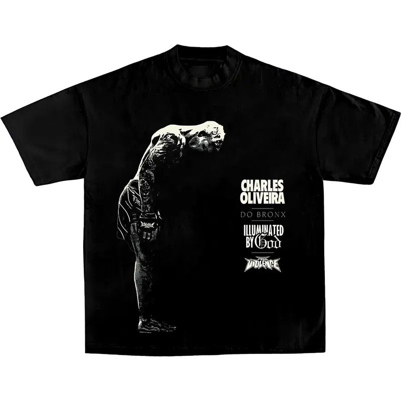 CHARLES OLIVEIRA-THE BOW Shirt, Boxing T-shirt, Boxer Tee, Sports Shirt, UFC Shirt, Workout T-shirt, Gift for Him Gift For Her Hoodie Sweatshirt Crewneck Cotton Menswear Top Clothing Streetwear Gamis Shortsleeve