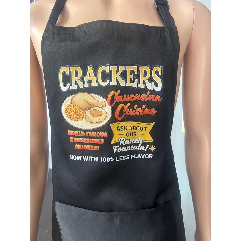 CRACKERS CAUCASIAN CUISINE ADJUSTABLE BBQ APRON T-Shirts, Hoodie, Sweatshirt | FreshTeex.com