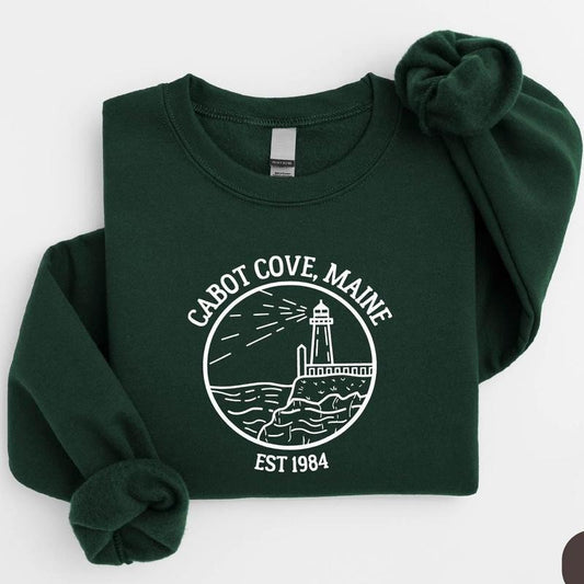 Cabot Cove Maine Sweatshirt, Cabot Cove Est 1984 Sweatshirt, Murder She Wrote Shirt, Murder Mysteries Shirt, Adventure Awaits, Adventure Time