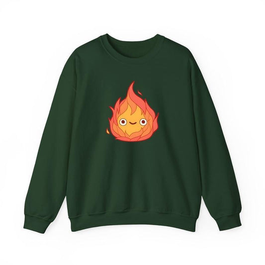 Calcifer Sweatshirt T-Shirt Hoodie, Howls Moving Castle Shirt, Studio Ghibli, Howl And Sophie, Anime Gift For Fan, Studio Ghibli Calcifer Sweatshirt, May All Your Bacon Burn, A heart's A Heavy Burden, Ghibli Calcifer Shirt, Hayao Miyazaki, Spirited Away