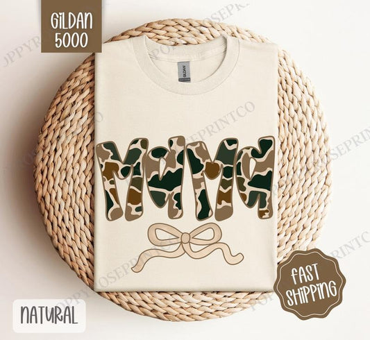 Camo Mama Shirt Gildan, Women's Tee, Cute Camo Women's Tshirt Plus Sizes