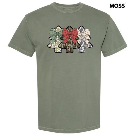 Camo Trio Christmas Trees Comfort Colors T-Shirt 'NLB'