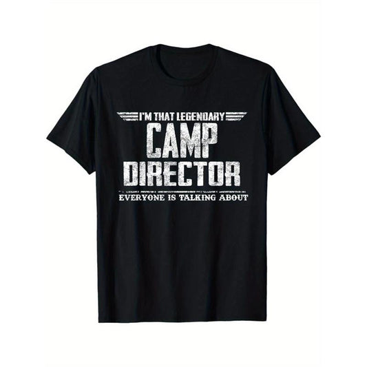 Camping Printed Men's Cotton Graphic T-shirt, Casual Short Sleeve Crew Neck T-shirt, Men's Tee For Outdoor made in usastyle{n002}8