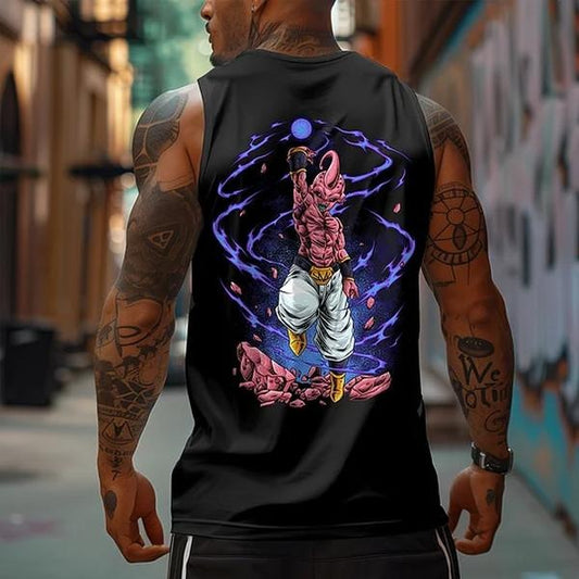 Casual and Cool: Anime Print Gym Tank Tops That Combine Fitness with Fun and Style