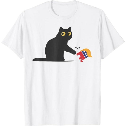 Cat Ladies For Kamala Harris Donald Trump 2024 Sarcastic T-Shirt made in usa