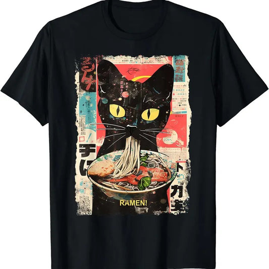 Cat Ramen Noodle Japanese Anime Manga Ramen Kawaii Cat TShirt