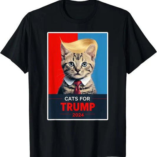 Cats For Trump 2024 Shirt Election T-Shirt | Unisex Cotton Tee Gift | Full Size