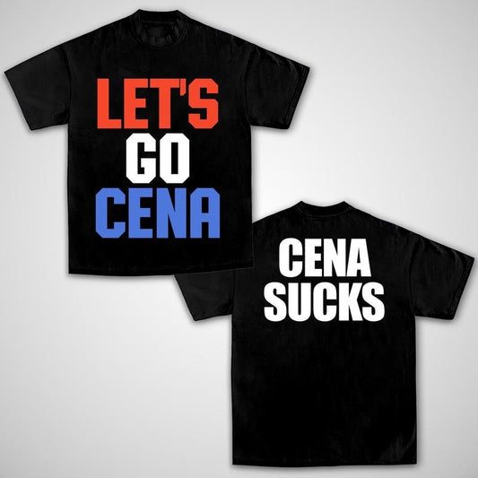 John Cena Let's Go Cena/Cena Sucks Reversible T-Shirt, WWE 2025 Fans Shirt, Wrestling Tee, Sport Gym Athletics Outdoors Clothes, WWE Tee, Wrestling Menswear Cotton Crewneck Clothes
