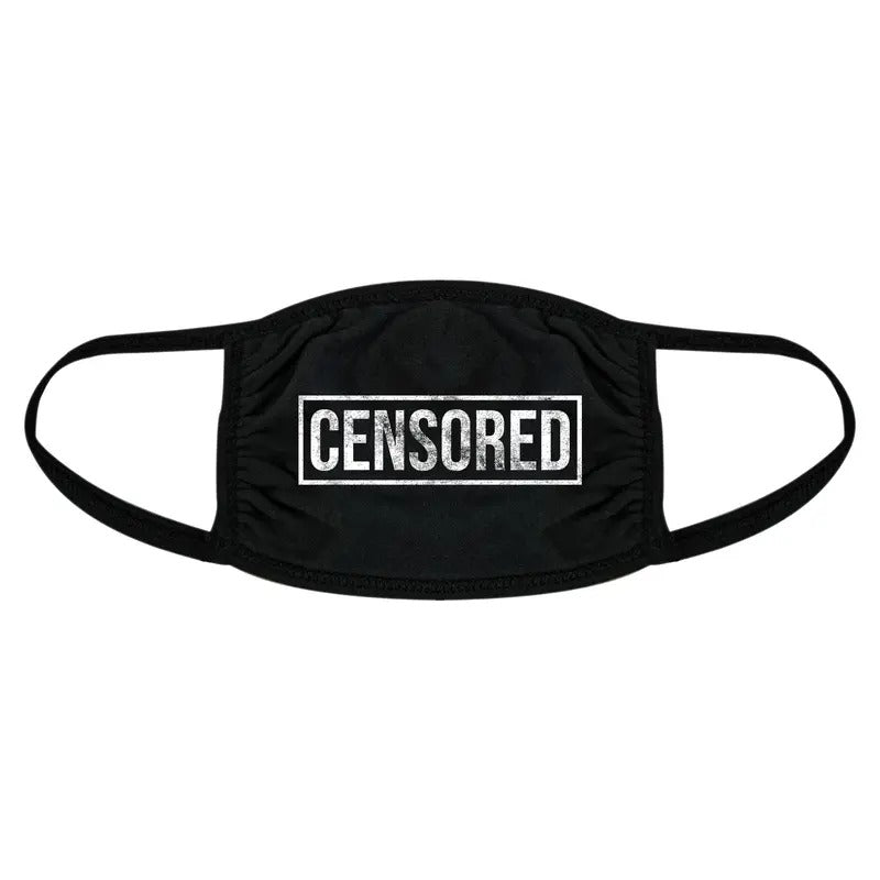 Censored Face Mask Funny Swearing Curse Explicit Graphic Nose and Mouth Covering Funny Masks for Adults Funny Sarcastic  Novelty Masks for Adults Black