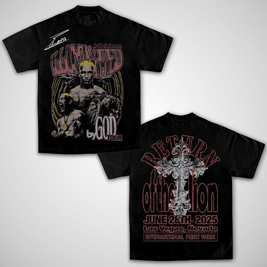 Charles Oliveira Return of the Lion Tee, Boxing T-shirt, Boxer Tee, Sports Shirt, UFC Shirt, Workout T-shirt, Sport Gym Athletics Outdoors Clothes, Boxing Menswear Cotton Crewneck Clothes