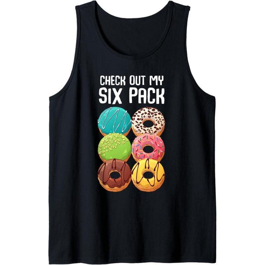 Check Out My Six Pack Donut - Funny Gym Tank Top made in usa