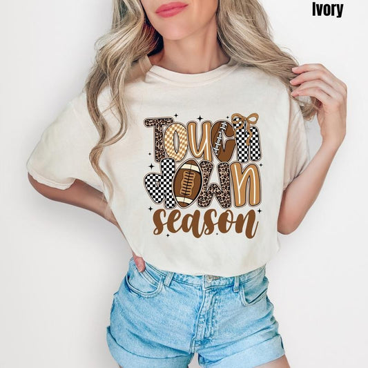 Cheetah Checker Touchdown Season Comfort Colors T-Shirt 'NLB'