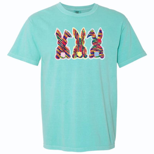 Chenille Bunnies Patch Comfort Colors T-Shirt