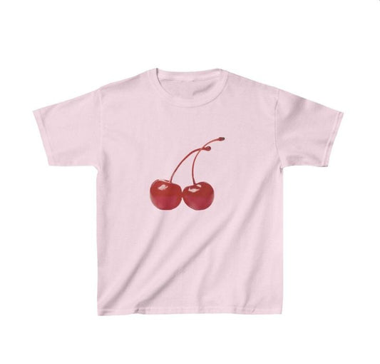 Cherry Baby Tee  Y2K Graphic Baby Tee, 90s Baby Tee, Graphic Shirt Crop, Coquette-graphic baby tee  - Womenswear