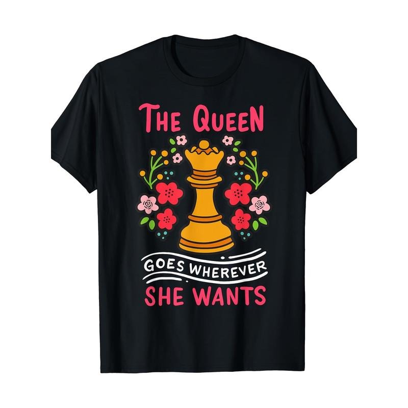 Chess Chessmen Chessboxing Queen Chess Player Gift T-Shirt Made in USA