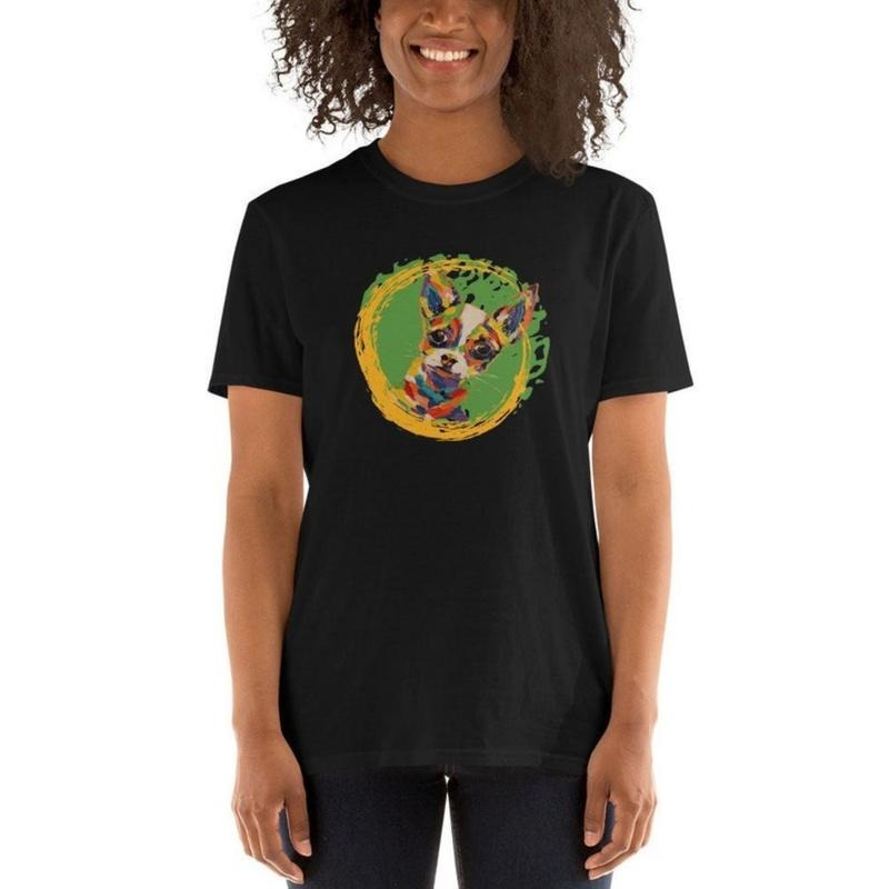 Chihuahua T-Shirt for men and women. Great gift for Chihuahua lovers. This T-shirt is comfy, and designed from an original painting. Dog mom.made in usa