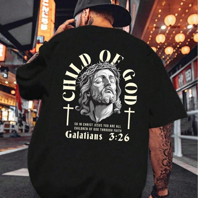 Child Of God - Galatians 3 26 - Aesthetic Jesus Lord Shirt Casual Style Crew Neck Short Sleeve T-Shirt Tops Trendy for Unisex, Perfect Gift