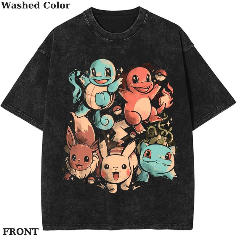 Choose Your Starter - pokemon - Once Upon Graphic shirt, Poke Shirt, PKM TShirt, Anime Cute Shirt, Vintage T-Shirt Menswear Top Underwear Tshirt