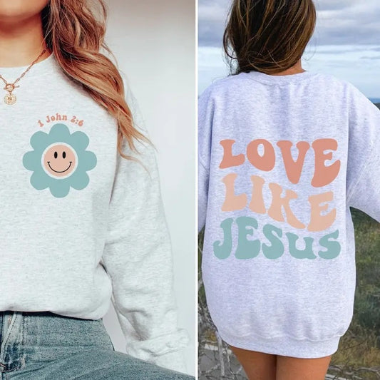Christian Hoodie | Love Like Jesus Hoodie | Religious Hooded Sweatshirt | Bible Verse Hoodie | Groovy Hoodie | Christian Woman Gifts  T-shirt, sweater and Hoodiestyle{n002}2