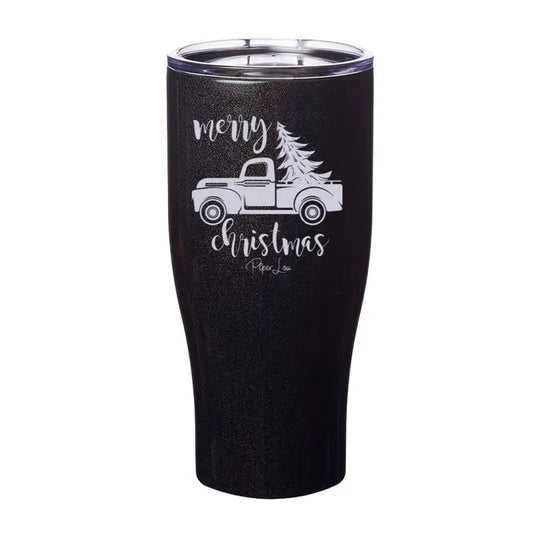 Christmas | Merry Christmas Truck Laser Etched Tumbler