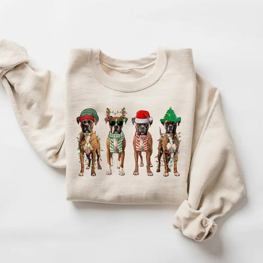 Christmas Boxer Sweatshirt, Christmas Shirt, Boxer Shirt, Dog Christmas Shirt, Boxer Lover Shirt, Dog Mom Shirt, Holiday Sweater, Xmas gift