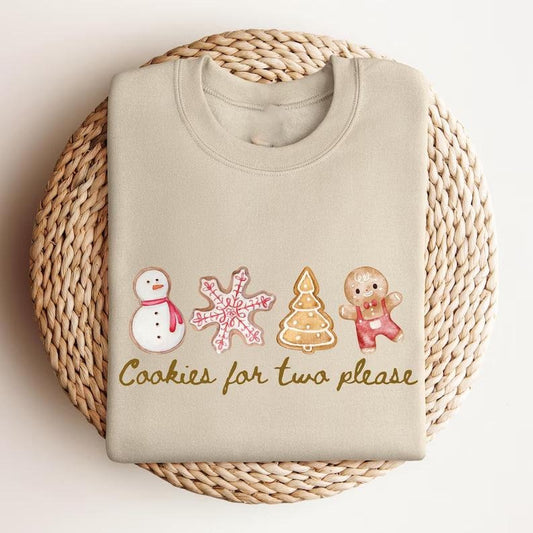 Christmas Cookies For Two Sweatshirt Christmas Maternity Sweater Christmas Pregnancy Reveal Shirt Cute Holiday Pregnancy Announcement Gift
